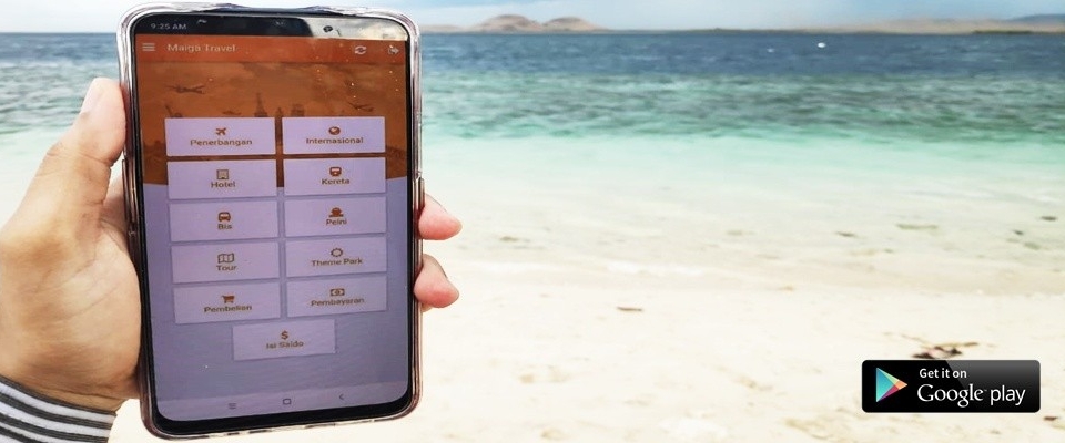Aplikasi Maiga Travel Pantai