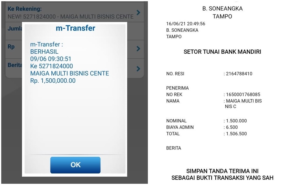 #htmlcaption156 Bukti Transfer 9